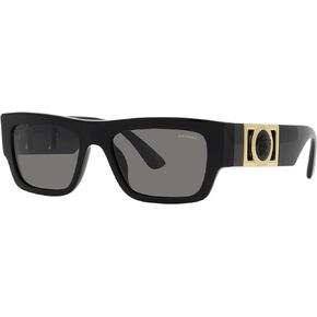 Versace Man Sunglasses Havana Frame, Dark Bronze Lenses, 53MM