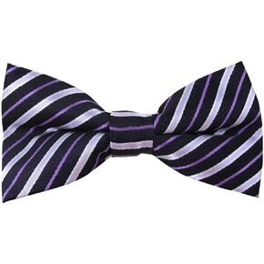 Jacob Alexander Men's Pre-Tied Blaze Stripe Pattern Clip-On Bow Tie