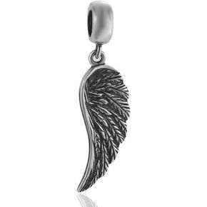 SoulBeads Angel Wing Charms 925 فضة استرلينية قلادة ريش متدلية متدلية سحر مسيحي للحلي سوار in Kuwait