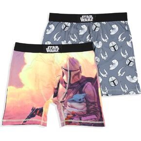 INTIMO Star Wars Mens' The Mandalorian 2 Pack Boxers Underwear Boxer Briefs