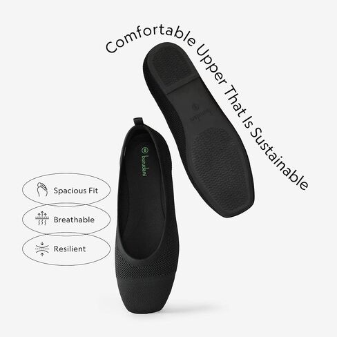 BURUDANI Knit Ballet Flat for Women, Comfortable Square Toe Mesh Flats for Casual Dressy Work Office Shoes in Saudi Arabia