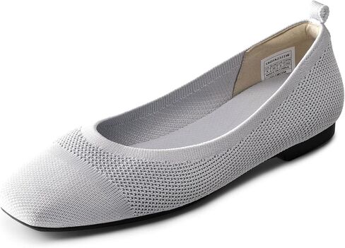 BURUDANI Knit Ballet Flat for Women, Comfortable Square Toe Mesh Flats for Casual Dressy Work Office Shoes in Saudi Arabia