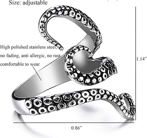 يشعر نمط قابل للتعديل الأخطبوط خواتم ومثلج خارج الدائري الماس القلب الخلود الفرقة الدائري بيان خواتم الزفاف للرجال النساء الهيب هوب مغني الراب المجوهرات in Saudi Arabia