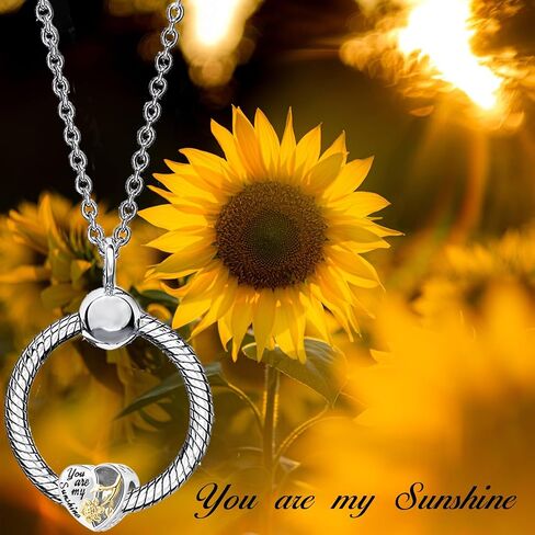 سحر عباد الشمس يناسب Pandora Charms سوار قلادة أنت My Sunshine Lucky Charm Bead كهدية عيد الميلاد in Kuwait