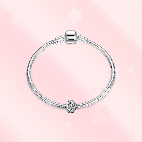 حلية حرف إيزي توكسيدو الأولية من A-Z تعويذة كلمة أبجدية الخرزة لأساور باندورا تناسب سلسلة الأفعى الأوروبية S925 فضة مجوهرات هدايا للنساء الفتيات عيد الميلاد التخرج in Kuwait