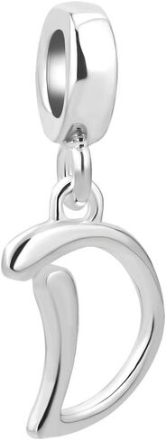 Q&Locket 925 Sterling Silver Letter A-Z Alphabet Initial Charms Dangle Charm Beads For European Bracelets in Saudi Arabia