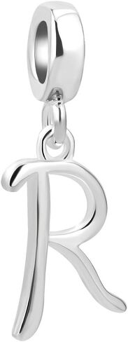 Q&Locket 925 Sterling Silver Letter A-Z Alphabet Initial Charms Dangle Charm Beads For European Bracelets in Saudi Arabia