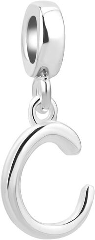Q&Locket 925 Sterling Silver Letter A-Z Alphabet Initial Charms Dangle Charm Beads For European Bracelets in Saudi Arabia