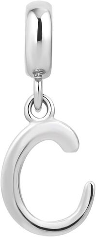 Q&Locket 925 Sterling Silver Letter A-Z Alphabet Initial Charms Dangle Charm Beads For European Bracelets in Saudi Arabia