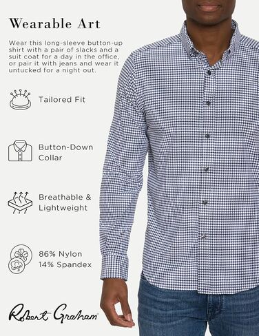 Robert Graham mens Fantoni L/S Woven Shirt Button Down Shirt in Saudi Arabia