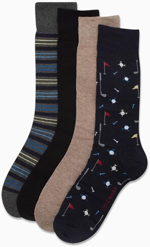 جوارب رسمية للرجال من Cole Haan - جوارب للعطلات، صندوق هدايا (4 عبوات) in Saudi Arabia