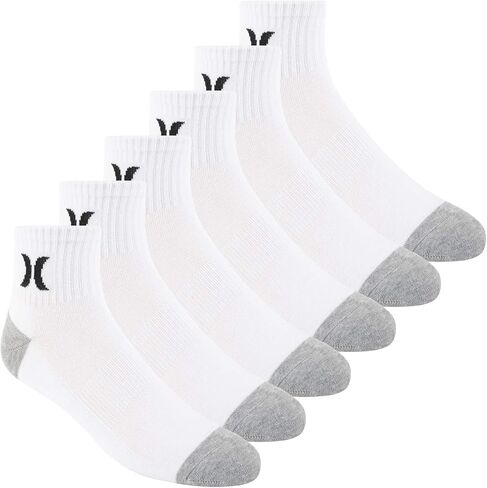 Hurley Men's 6 Pack 1/2 Terry Quarter Crew Socks in Saudi Arabia