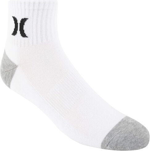Hurley Men's 6 Pack 1/2 Terry Quarter Crew Socks in Saudi Arabia