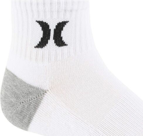 Hurley Men's 6 Pack 1/2 Terry Quarter Crew Socks in Saudi Arabia