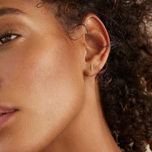 MTMY الذهب مسمار القرط للنساء 2 أزواج من 14K الذهب مطلي هيبوالرجينيك بسيطة صغيرة مسمار القرط مجموعة شريط صغير، دائرة، قلب، مثلث، نجمة، تاج، زهرة أقراط مجوهرات أنيقة هدية in Saudi Arabia