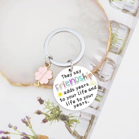 OEHEDOU Funny Friendship Gifts Birthday Gifts For Women Friends Best Friends Gifts For Women Friends Birthday Gifts keychain Gift For Friend Soul Sister Bestie BFF Valentine's Day Gifts in Saudi Arabia