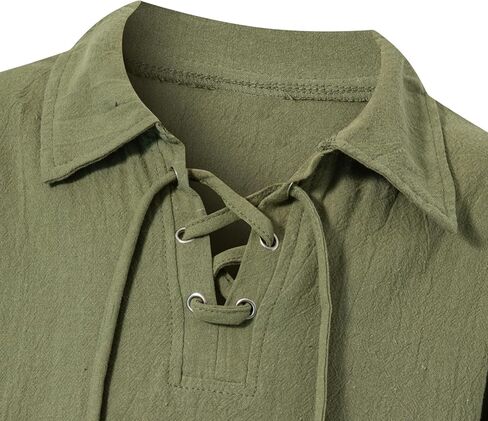 قميص قرصان للأطفال من العصور الوسطى وعصر النهضة زي طويل الأكمام بأربطة للأولاد ملابس كاجوال للهالوين in Kuwait