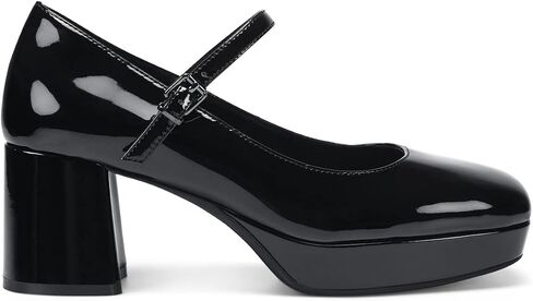 Aerosoles Women's Dressy Platform, Black Patent, 5 in Saudi Arabia