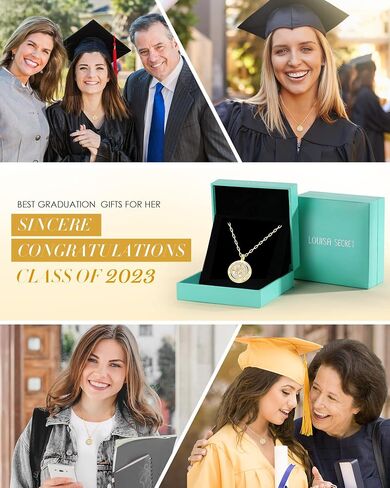 LOUISA SECRET S925 Sterling Silver Birthstone Necklace Gifts for Her, Compass Jewelry Gifts for Women Wedding Anniversary Birthday Gifts for Her Girlfriend, Graduation gift for Daughter Valentines Day in Kuwait