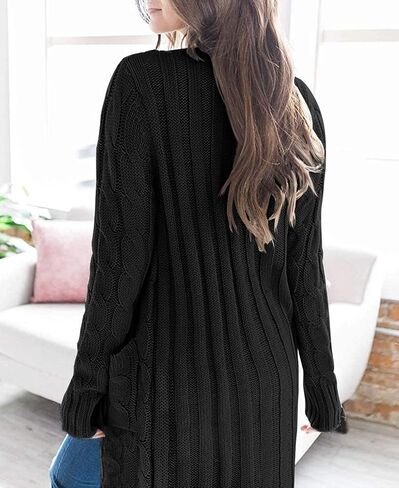 سترة نسائية من DOROSE بأكمام طويلة ومزودة بأزرار ومفتوحة من الأمام مع جيوب in Kuwait