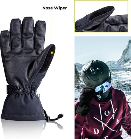 Ski Gloves for Men Women Winter Gloves Waterproof Windproof Snow Gloves for Cold Weather Snowboarding Skiing in Saudi Arabia