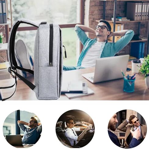 حقيبة ظهر للكمبيوتر المحمول للسفر من LEAFOREST مع منفذ شحن USB، حقيبة كمبيوتر مدمجة تناسب أجهزة الكمبيوتر المحمول مقاس 15 بوصة للرجال والنساء in Saudi Arabia