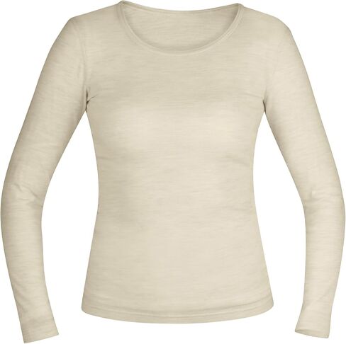 UTENOS 100% Merino Wool Ultra Soft Woman Long Sleeve Base Layer Undershirt Made in Lithuania in Saudi Arabia