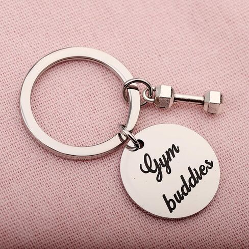 Keychain Gym Gift Best Friend Keychain Fitness Couples Gift Fitness Jewelry BFF Gift For Her in Saudi Arabia