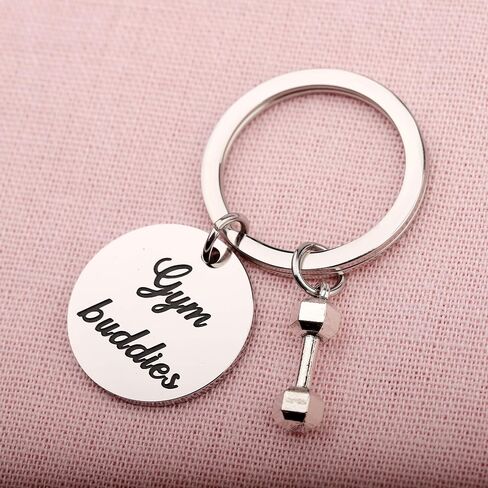 Keychain Gym Gift Best Friend Keychain Fitness Couples Gift Fitness Jewelry BFF Gift For Her in Saudi Arabia