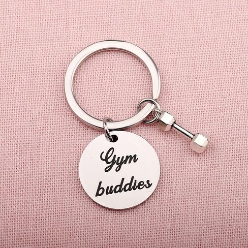 Keychain Gym Gift Best Friend Keychain Fitness Couples Gift Fitness Jewelry BFF Gift For Her in Saudi Arabia