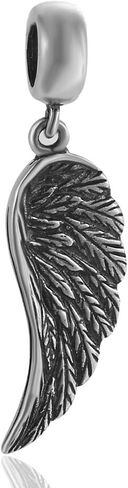 SoulBeads Angel Wing Charms 925 فضة استرلينية قلادة ريش متدلية متدلية سحر مسيحي للحلي سوار in Kuwait
