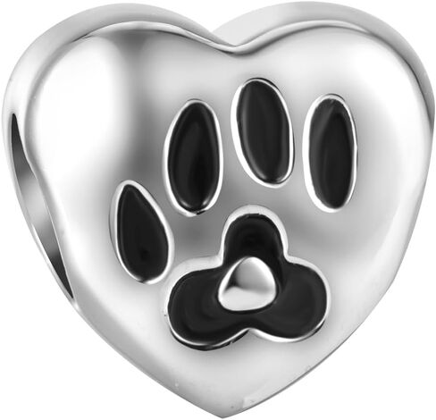 Dog Mom Dog Bone Paw Print Dangle Heart Love Women Bead Charms Fits Pandora Bracelet Mother Daughter in Saudi Arabia