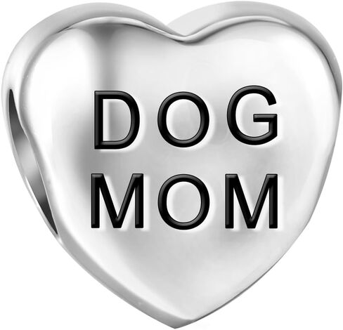 Dog Mom Dog Bone Paw Print Dangle Heart Love Women Bead Charms Fits Pandora Bracelet Mother Daughter in Saudi Arabia