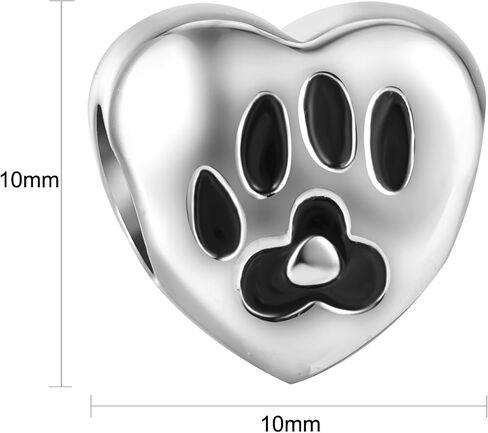 Dog Mom Dog Bone Paw Print Dangle Heart Love Women Bead Charms Fits Pandora Bracelet Mother Daughter in Saudi Arabia