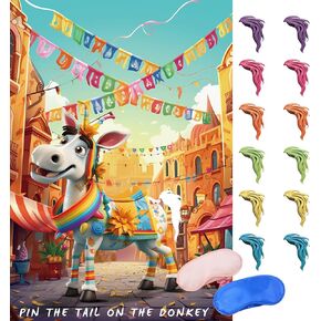 Pin The Bucket on The Excavator Party Game Construction Party Favor Sets Truck Vehicle Birthday Party Supplies 29" x 20" for Boys Kids Game Poster with 24 Reusable Stickers