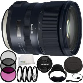 Tamron SP 24-70mm f/2.8 Di VC USD G2 Lens for Canon EF 8PC Accessory Bundle – includes Manufacturer Accessories + 3PC Filter Kit (UV + CPL + FLD) + MORE