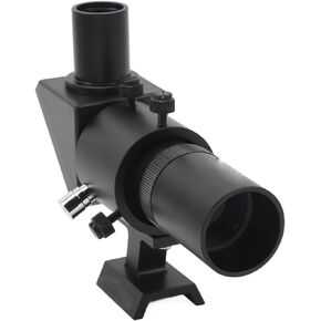 Finder Scope, 6x30 Metal Finderscope, 120mm Focal Length Right Angle Correct Image Optical Finder with Aluminum Alloy Bracket, for Astronomy Telescope