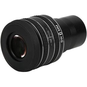 Mugast Planetary Eyepiece, 1.25 inch 58 Degree 6mm Telescope Eyepiece, Black Metal Astronomical Monocular Eyepiece, Electronic Eyepiece for Planetary Observation and Deep Sky Objects