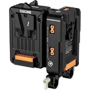 ZGCINE VM-HS2 Hot-Swap V Mount Battery Plate,Power Supply Splitter Support USB-C PD,2 BP Ports,4 D-TAP Ports,2 LEMO Ports Output for Camera/Camcorder/Monitor/Filmmaker