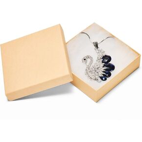 MESHA 8x5.5x1.25 Cotton Filled White Jewelry Gift Boxes, Kraft Cardboard Jewelry Boxes, Jewelry Box for Small Business & Wearable Nails Enhancement