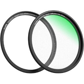 SmallRig 67mm Magnetic Black Diffusion 1/4 Filter Mist Filter + 67mm Threaded Filter Ring, HD Optical Glass 28 Layers Multi Nano Coated Black Mist Filter for Portrait Photography/Video/Vlog - 4583