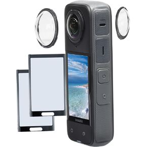 Fotoleey X4 Optical PC Lens Guard for Insta360 X4, Includes 9H Tempered Screen Protector