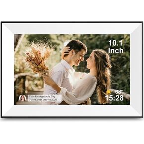 10.1 Inch WiFi Digital Picture Frame,Digital Photo Frame Load Picture and Video from Phone to Electronic Picture Frame, Sd Card,Touch Screen,Auto-roate, for Mom