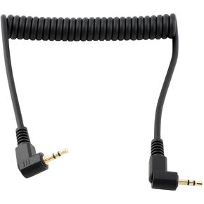 2.5mm to CB2 Camera Shutter Release Cable Remote Control Cord Speedlight Flash Trigger Connect PC Sync Spring Coiled Wire Cord for Olympus E-M1 Mark II Mark III E-M1X