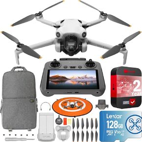 طائرة بدون طيار DJI Mini 4 Pro قابلة للطي مع جهاز تحكم RC 2 (مع شاشة) Fly More Combo، كاميرا فيديو 4K HDR للبالغين، أقل من 249 جرام، مستشعر متعدد الاتجاهات، حزمة 3 بطاريات مع ملحقات معدات ديكو in Kuwait