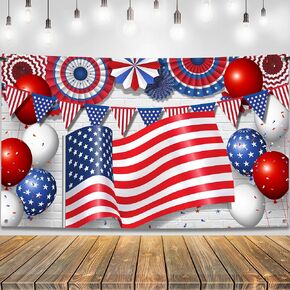 KatchOn, XtraLarge 4th of July Backdrop for Independence Day - 72x44 Inch | 4th of July Banner for 4th of July Decorations | Fourth of July Banner, Fourth of July Decorations | Patriotic Decorations
