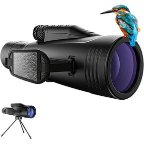 10-30x50 Zoom Monoculars for Adults High Powered Monocular Portable Telescope Adapter and Sturdy Tripod - Waterproof Monoculars -BAK4 Prism FMC for Bird Watching Hunting Hiking