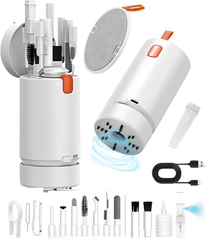 Zore Automatic Keyboard Cleaner w/Mini Vacuum, 21 in1 Electronic Cleaning Kit for Airpods, iPhone, Phone, Earbuds, Laptop, Computer, Camera, Charging Port & Screen, Phone Cleaner (Multi Tool) in Saudi Arabia