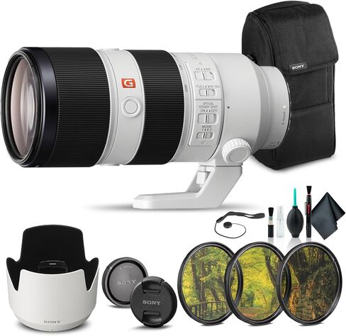 Sony FE 70-200mm f/2.8 GM OSS Lens SEL70200GM, Filter Kit, Cap Keeper, Cleaning Kit, and More in Saudi Arabia