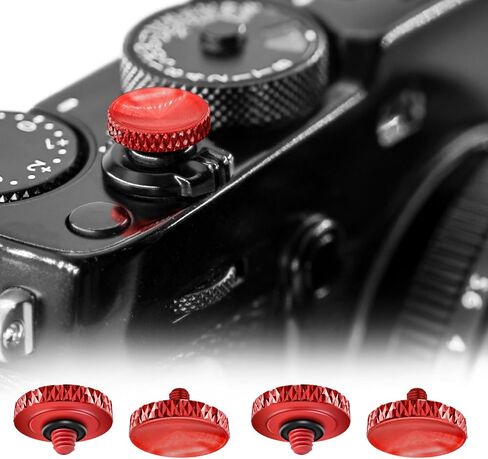 REYGEAK for Fujifilm Camera Shutter Button(4 Pack/Brass) Copper Soft Shutter Release Button,Camera Shutter Button Fits for Fuji Fujifilm X100 X100VI X-T5 X-T4 X-T3 Accessories in Kuwait